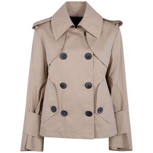 Ibrigu Women Cotton Thrench With Jacquard Details